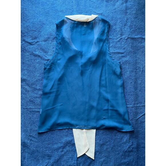 Lily White Sheer Tank Top with Front Tie - Picture 2 of 3